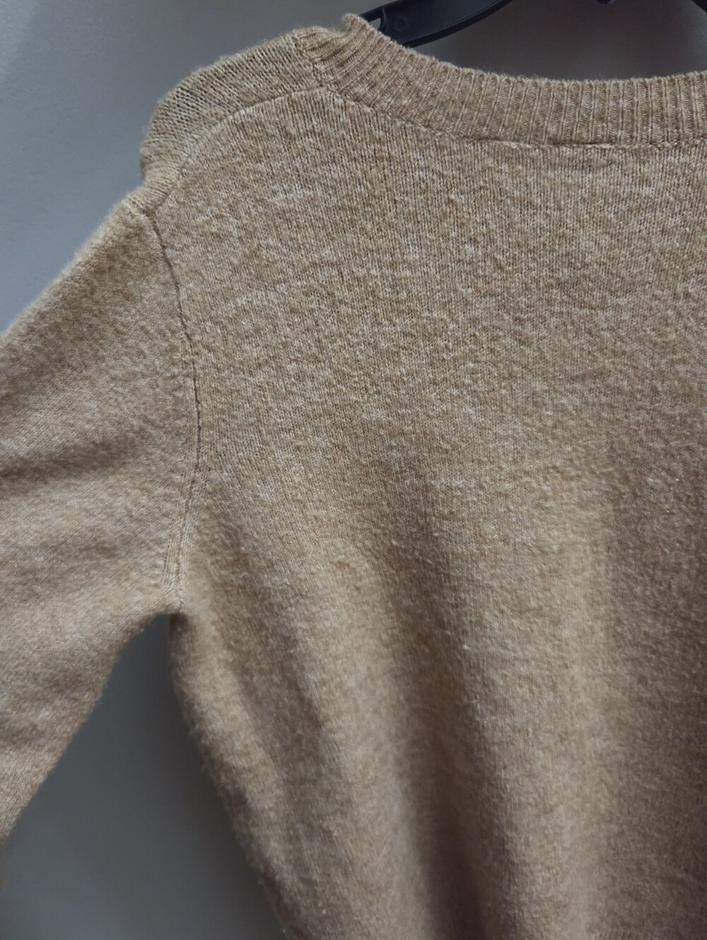 GAP Women's Medium CashSoft Tan Henley Long Sleeve Sweater with Buttons - Picture 7 of 8